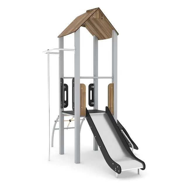 Steel leketårn med brannstang L283 x B185 x H291 cm 