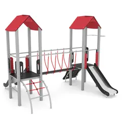 Steel lekeapparat med bro L330 x B400 x H292 cm