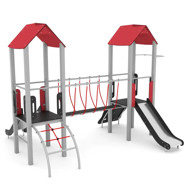 Steel lekeapparat med bro L330 x B400 x H292 cm 