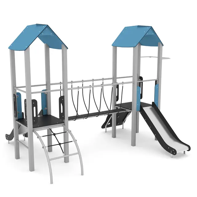 Steel lekeapparat med bro L330 x B400 x H292 cm 