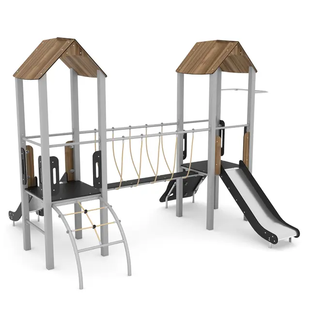 Steel lekeapparat med bro L330 x B400 x H292 cm 