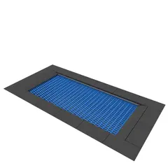 Jumpoo rektangulær trampoline nedgravd