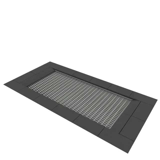Jumpoo rektangulær trampoline nedgravd 