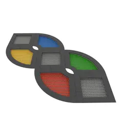 Jumpoo dobbel bølgetrampoline 8-segment