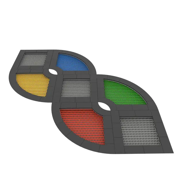 Jumpoo dobbel bølgetrampoline 8-segment 