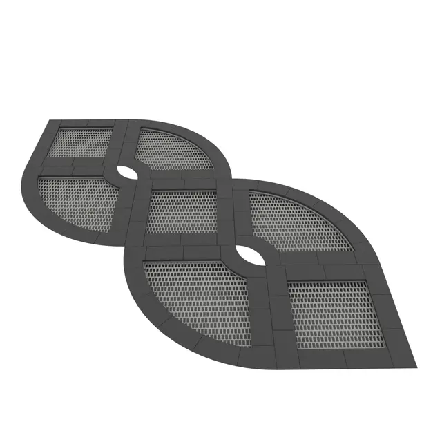 Jumpoo dobbel bølgetrampoline 8-segment 