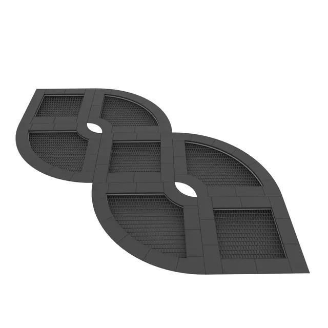 Jumpoo dobbel bølgetrampoline 8-segment 