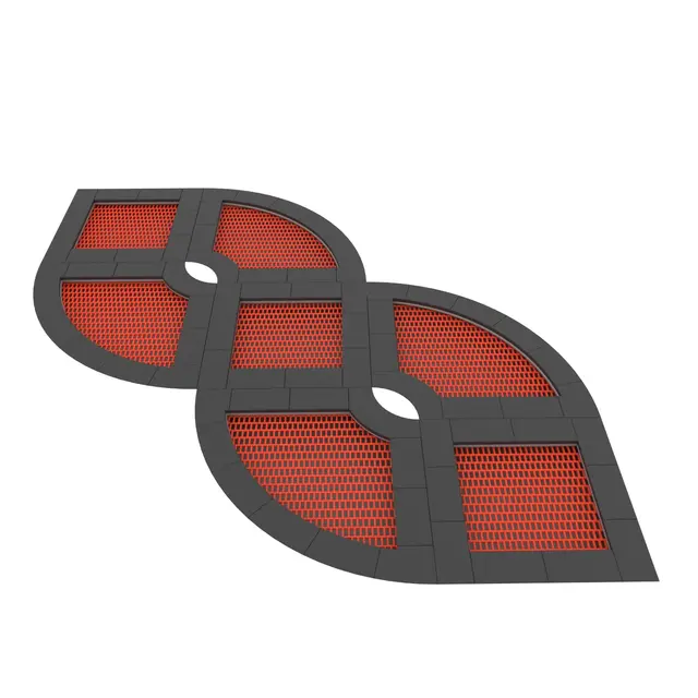 Jumpoo dobbel bølgetrampoline 8-segment 