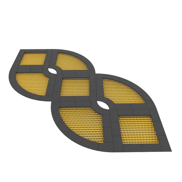 Jumpoo dobbel bølgetrampoline 8-segment 