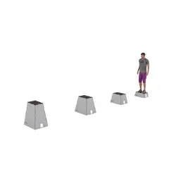Workout pro plyo-bokser i fire høyder