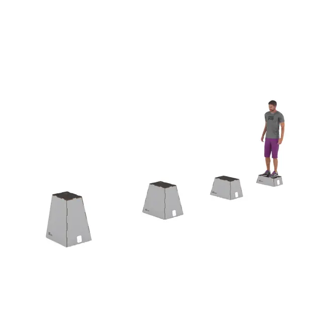 Workout pro plyo-bokser i fire høyder 