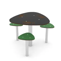 Solo lekebord med tre seter L94 x B87 x H<60 cm