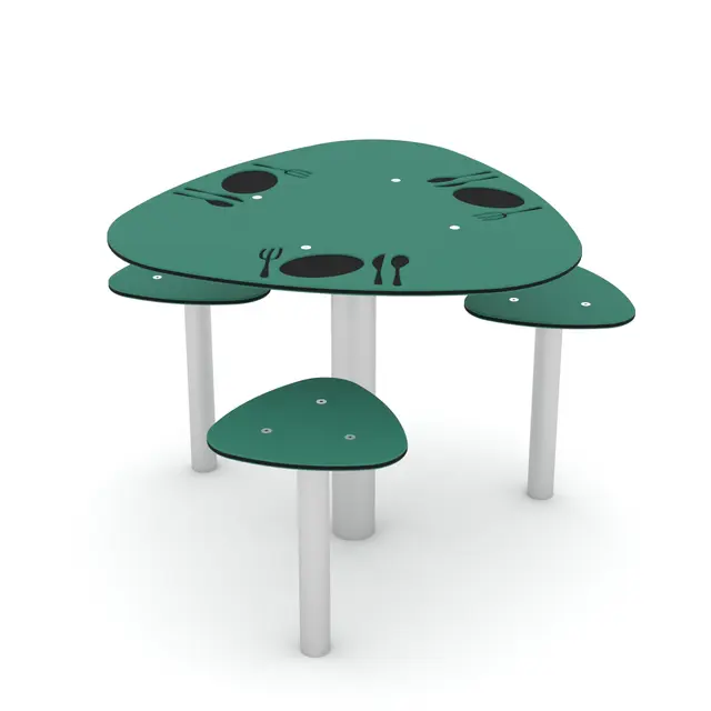 Solo lekebord med tre seter L94 x B87 x H<60 cm 
