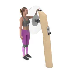 Fitness stort treningshjul i tre
