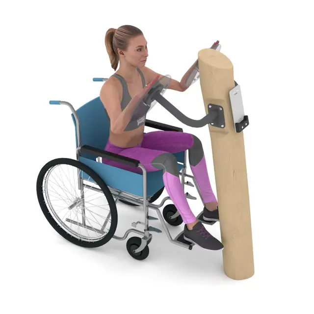 Fitness dobbelt skulderhjul i tre 