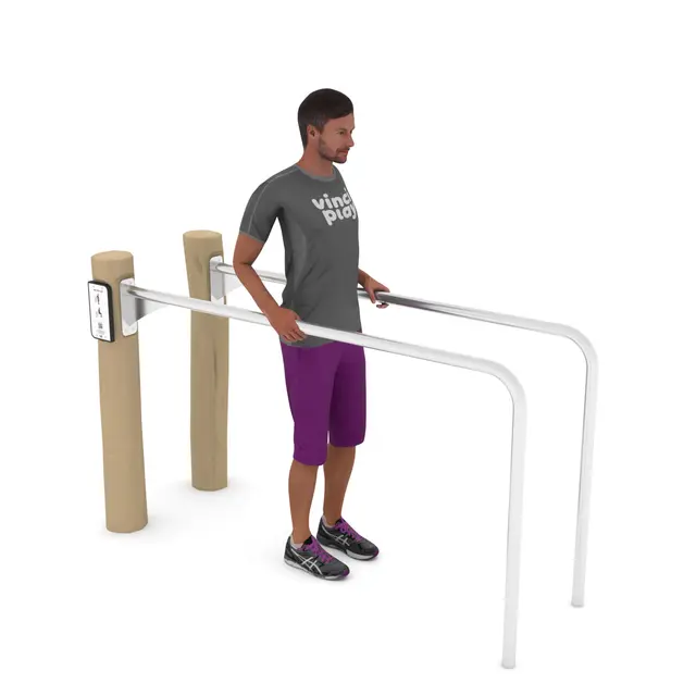Workout trekkstang- og dippstasjon 