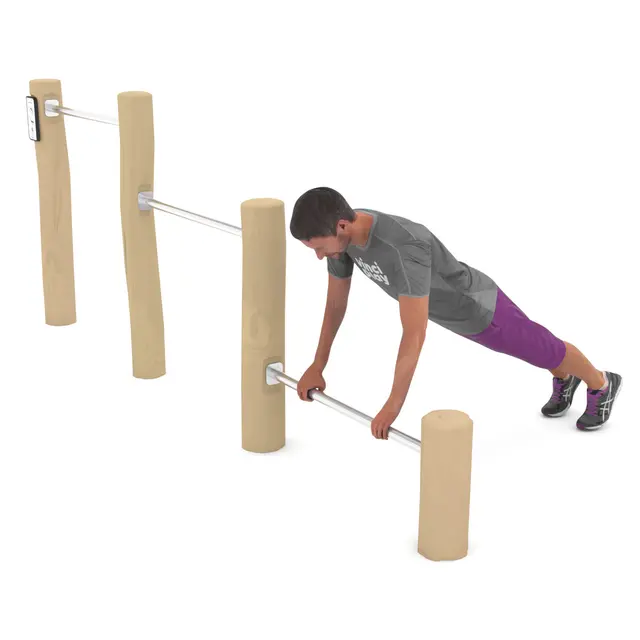 Workout pushupstativ trinnvis robinia 