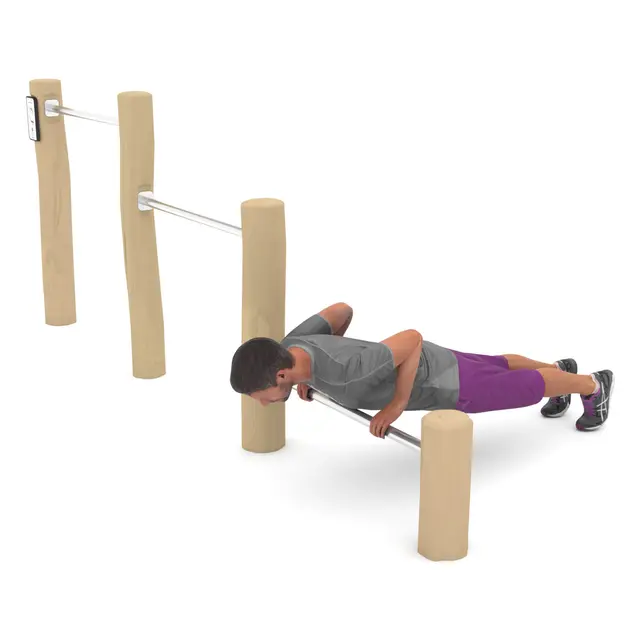 Workout pushupstativ trinnvis robinia 