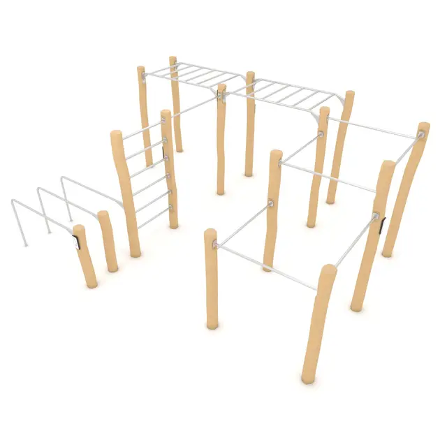 Workout treningsanlegg komplett robinia 