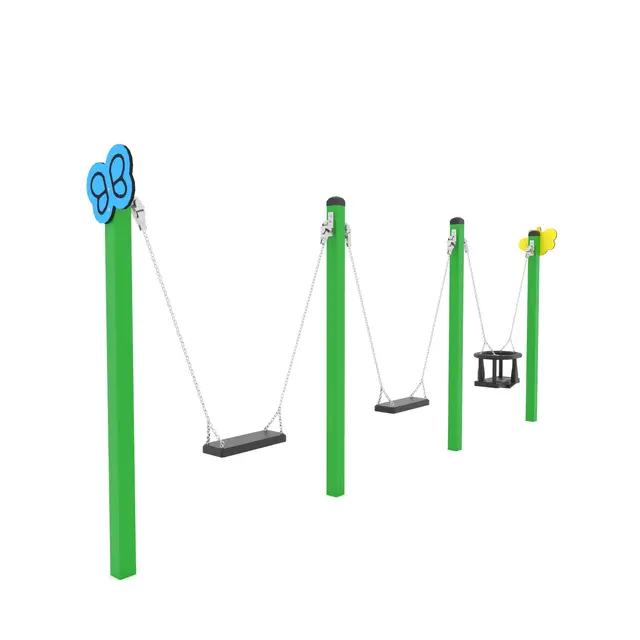 Swing trippelhuske sommerfugl L40 x B440 x H180 cm 