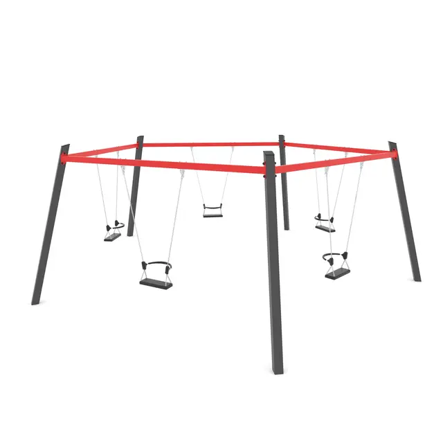 Swing femkantet huskestativ L640 x B610 x H235 cm 
