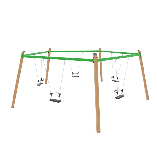 Swing femkantet huskestativ L640 x B610 x H235 cm 