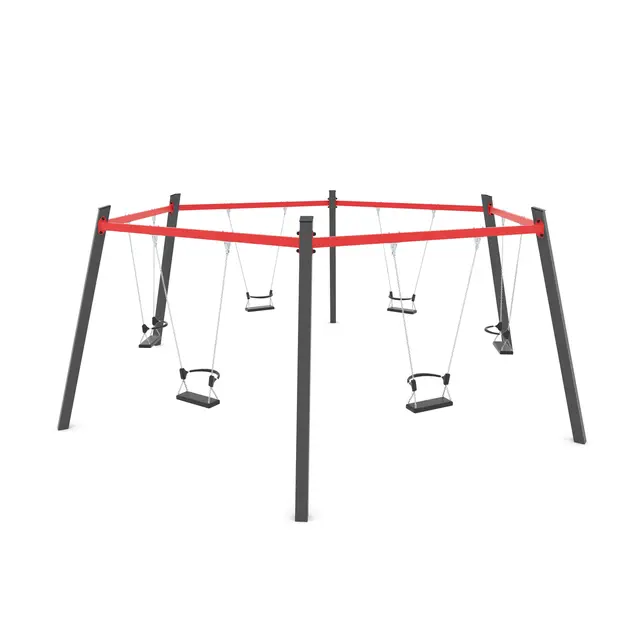 Swing sekskantet huskestativ L560 x B640 x H235 cm 