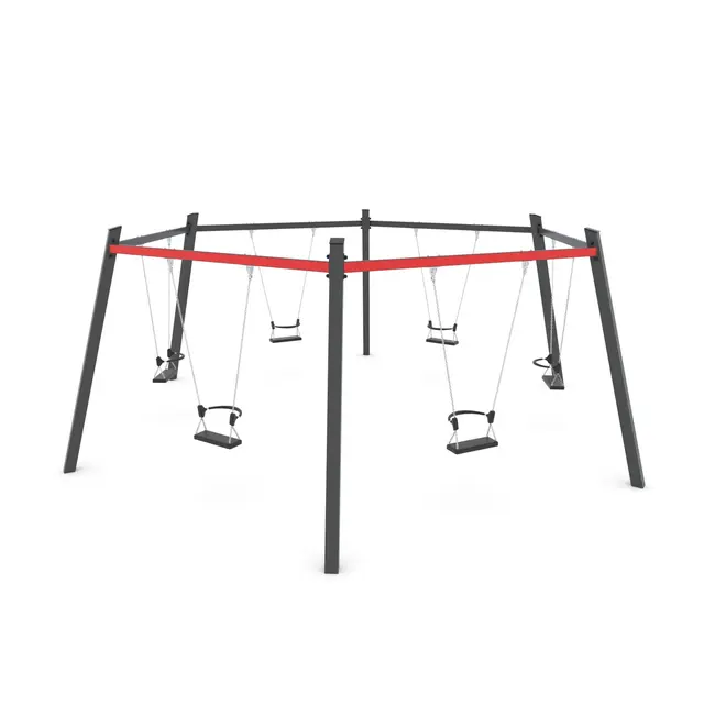 Swing sekskantet huskestativ L560 x B640 x H235 cm 