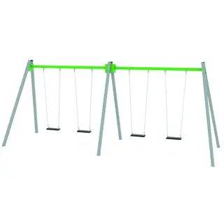 Swing firedobbelt huskestativ L225 x B675 x H275 cm