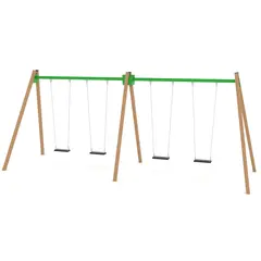 Swing firedobbelt huskestativ L225 x B675 x H275 cm