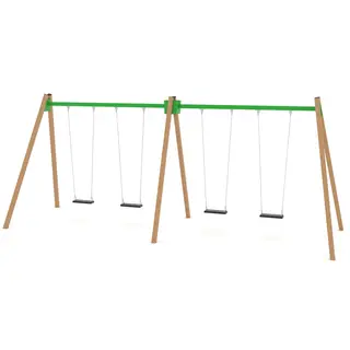 Swing firedobbelt huskestativ L225 x B675 x H275 cm