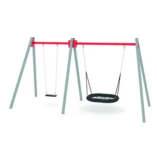 Swing kombo huskestativ L230 x B565 x H275 cm