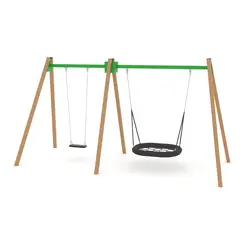 Swing kombo huskestativ L230 x B565 x H275 cm