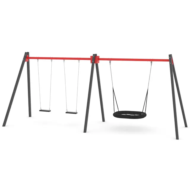 Swing kombo huskestativ 2 L225 x B675 x H275 cm 