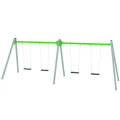 Swing firedobbelt huskestativ 2 L195 x B665 x H240 cm