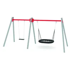 Swing fuglerede og huske L195 x B505 x H240 cm
