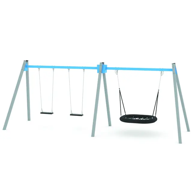 Swing fuglerede og to husker L195 x B615 x H240 cm 