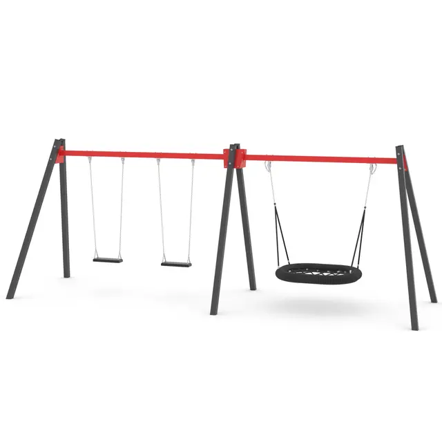 Swing fuglerede og to husker L195 x B615 x H240 cm 