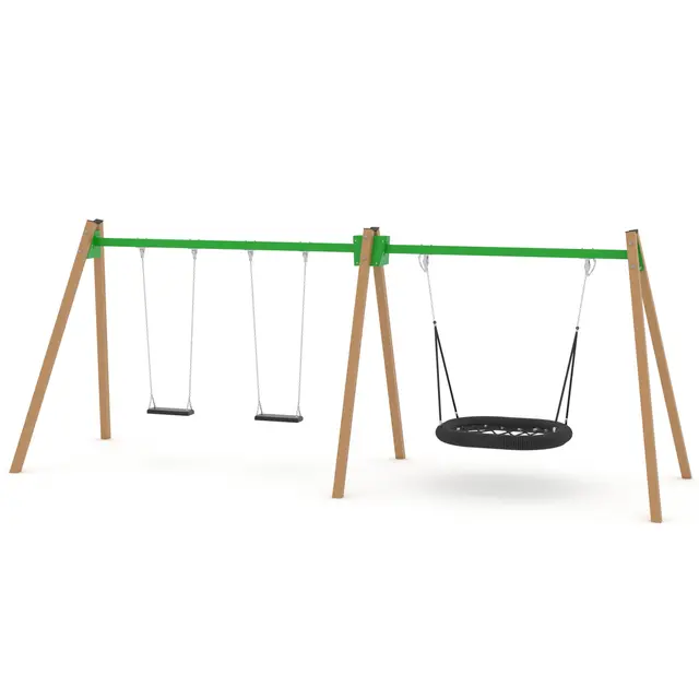 Swing fuglerede og to husker L195 x B615 x H240 cm 