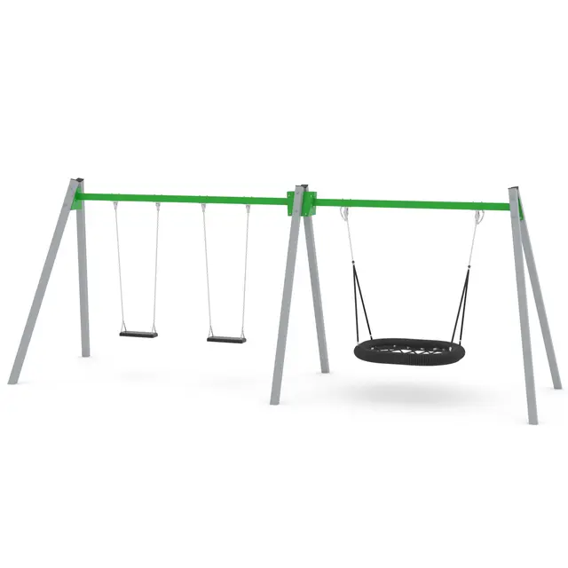 Swing fuglerede og to husker L195 x B615 x H240 cm 