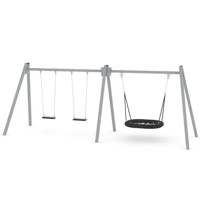 Swing fuglerede og to husker L195 x B615 x H240 cm 