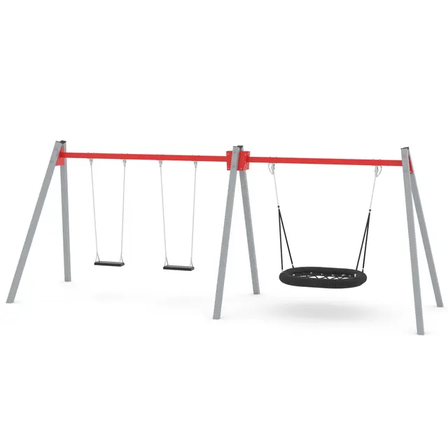 Swing fuglerede og to husker L195 x B615 x H240 cm 