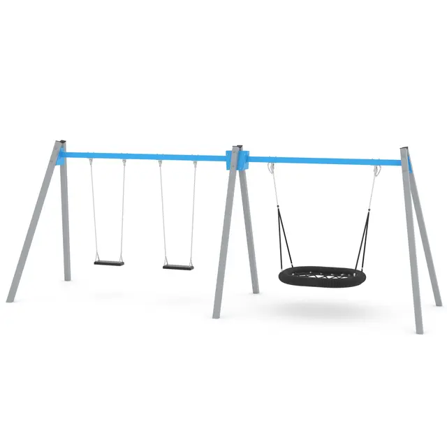Swing fuglerede og to husker L195 x B615 x H240 cm 