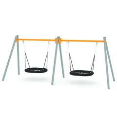 Swing dobbelt fuglerede 2 L195 x B575 x H240 cm