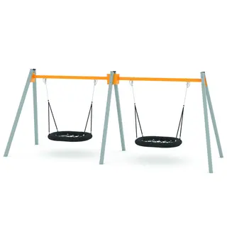 Swing dobbelt fuglerede 2 L195 x B575 x H240 cm
