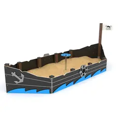 Solo sandkasse skip L415 x B165 x H140 cm
