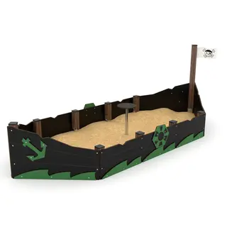 Solo sandkasse skip L415 x B165 x H140 cm