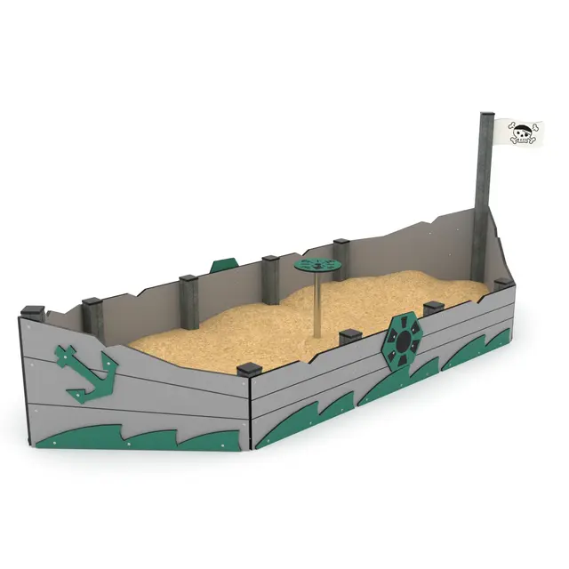 Solo sandkasse skip L415 x B165 x H140 cm 