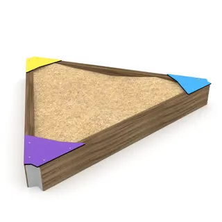 Solo trekantet sandkasse L254 x B221 x H28 cm