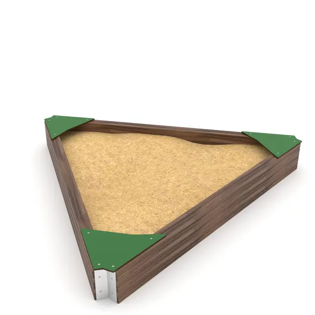 Solo trekantet sandkasse L254 x B221 x H28 cm 